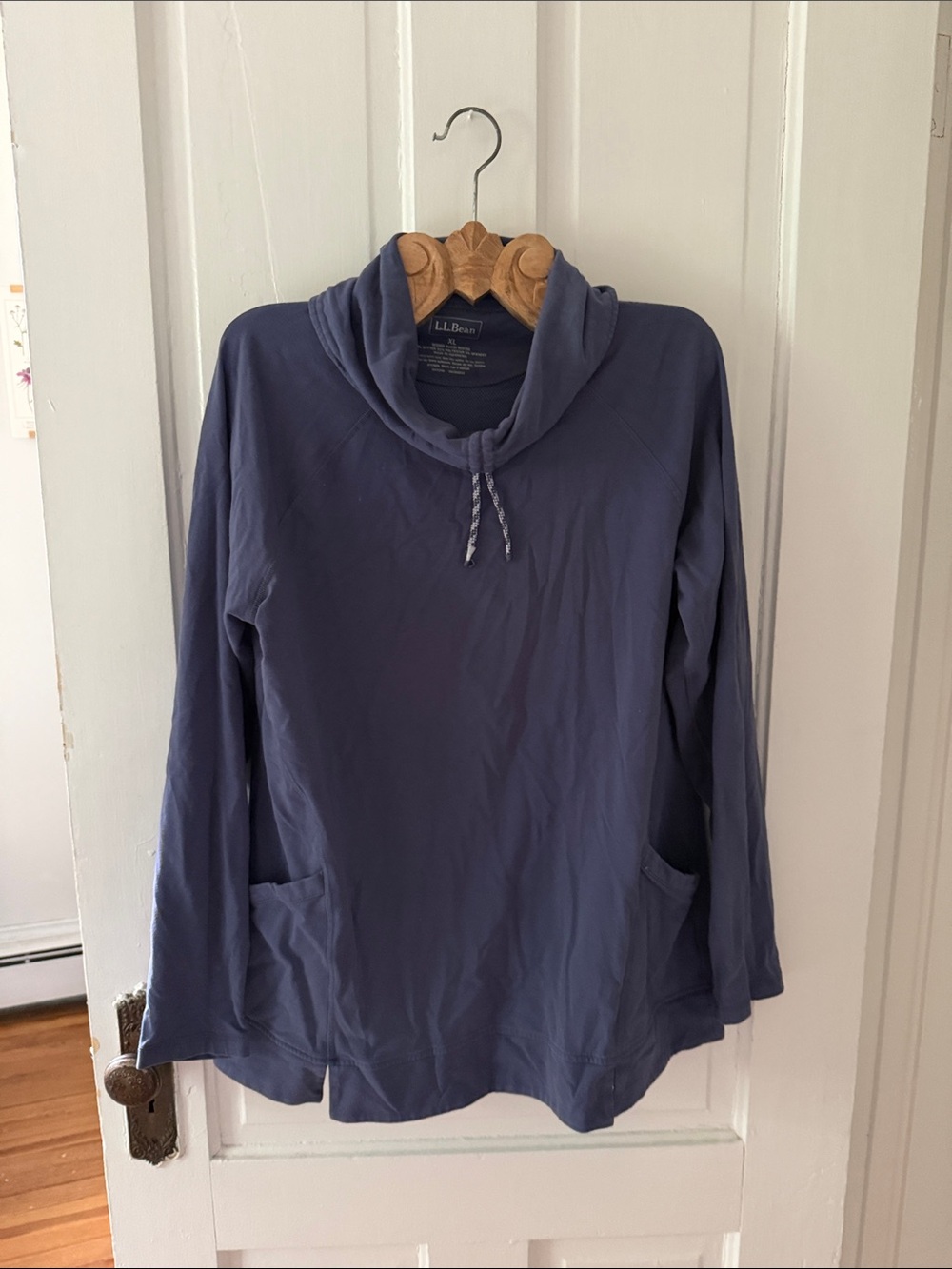 L.L. Bean Purple Cowl-Neck Pullover Sweater